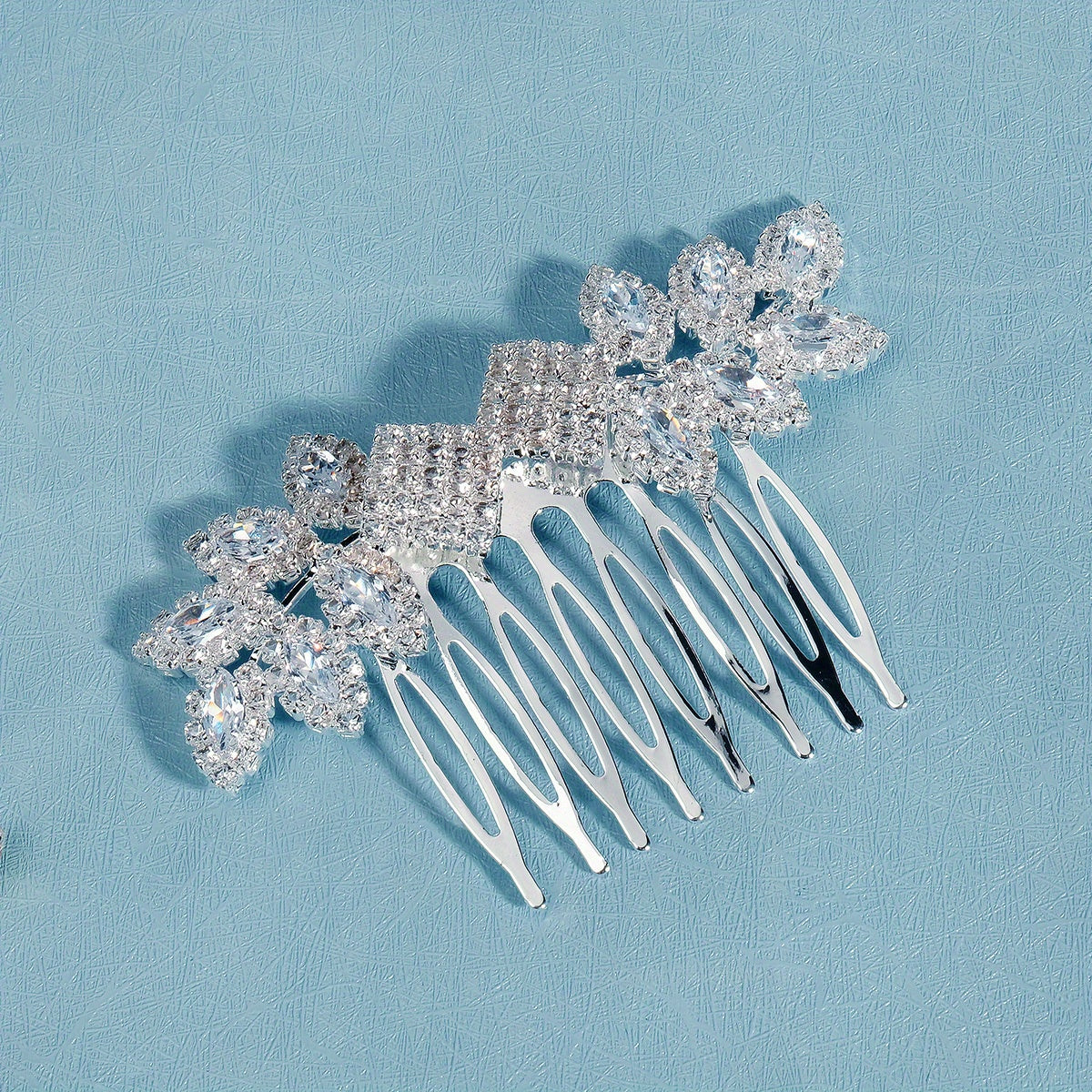 Rhinestone Alloy Hair Comb Head Jewelry for Wedding Prom