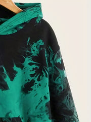 Kid's Tie Dye Hoodie Long Sleeve Top Hooded Pullover Casual Boy's Clothes