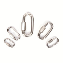 1pc Stainless Steel Screw Lock Carabiner Quick Link Safety Snap Hook