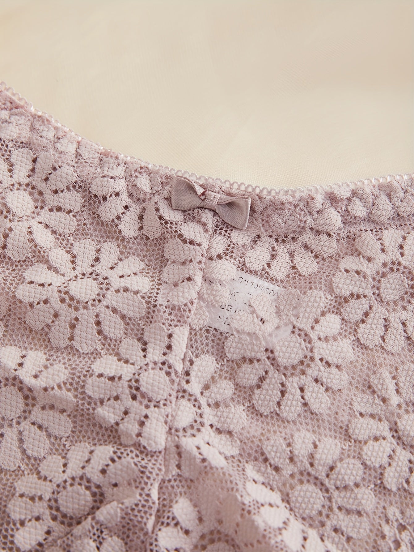 Floral Lace Bra & Panties Set Wireless Lingerie Women's Underwear
