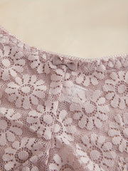 Floral Lace Bra & Panties Set Wireless Lingerie Women's Underwear