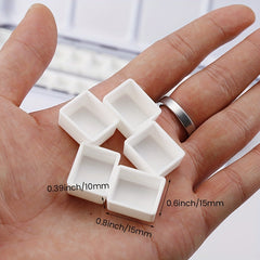 50pcs Watercolor Half Pans Empty Plastic Paint Pan for DIY Painting Travel Case