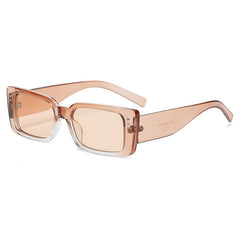Clear Transparent Rectangle Sunglasses Vintage Retro Funky Shades