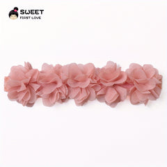 Soft Chiffon Flower Elastic Headband for Baby Girls