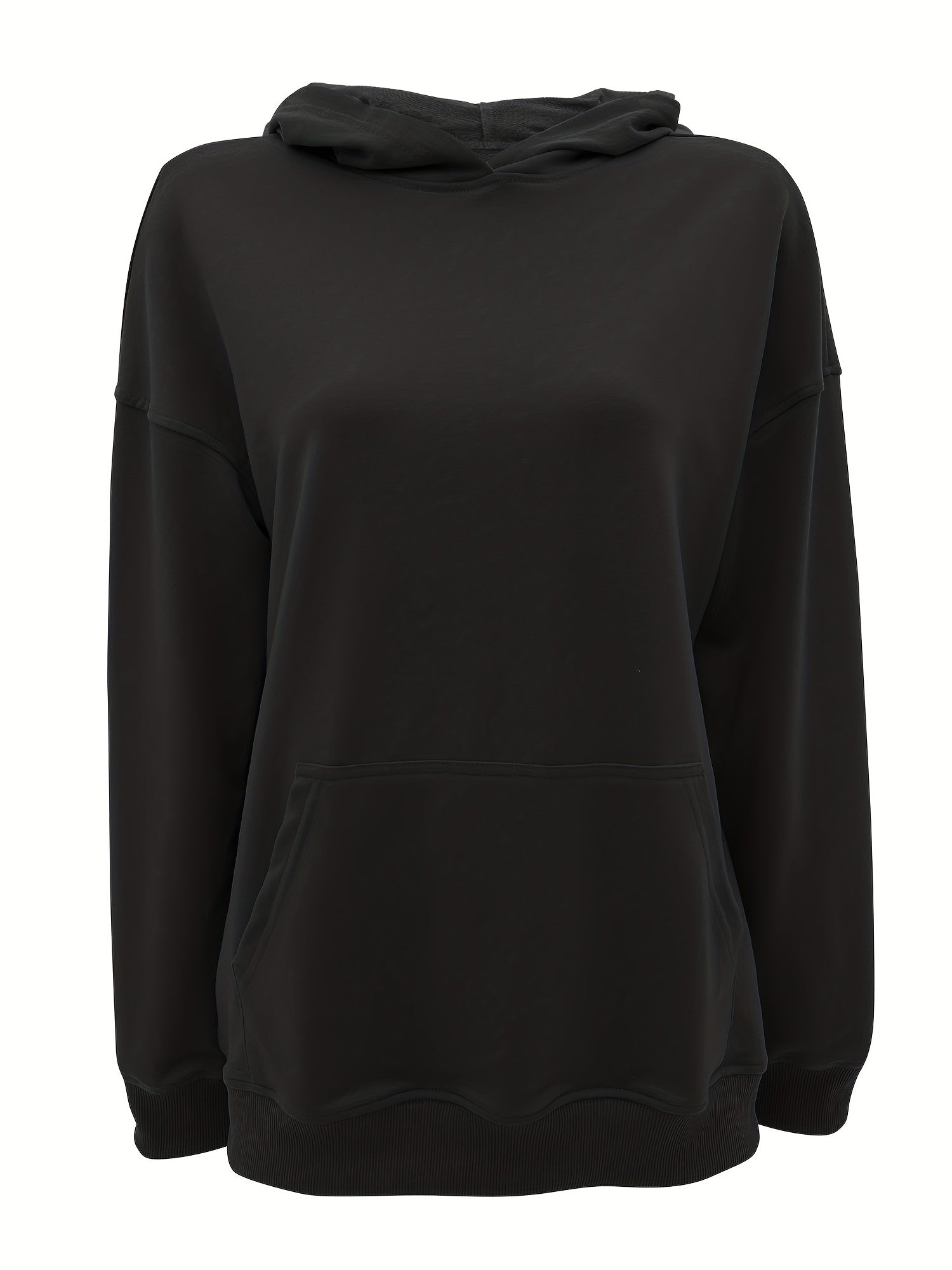Kangaroo Pocket Hoodie Casual Long Sleeve Sweatshirt Women's Clothing