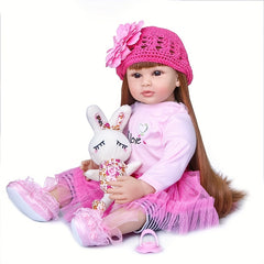 24inch Reborn Baby Dolls Long Hair Princess Doll Artcraft Toys Birthday Gift