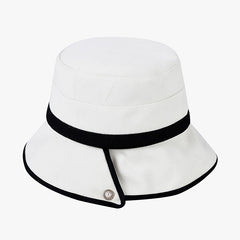 French Style Pearl Decor Edge Bucket Hat Sunscreen Beach Fisherman Cap