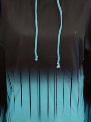 Ombre Crew Neck Drawstring Sweatshirt Long Sleeve Women's Clothing