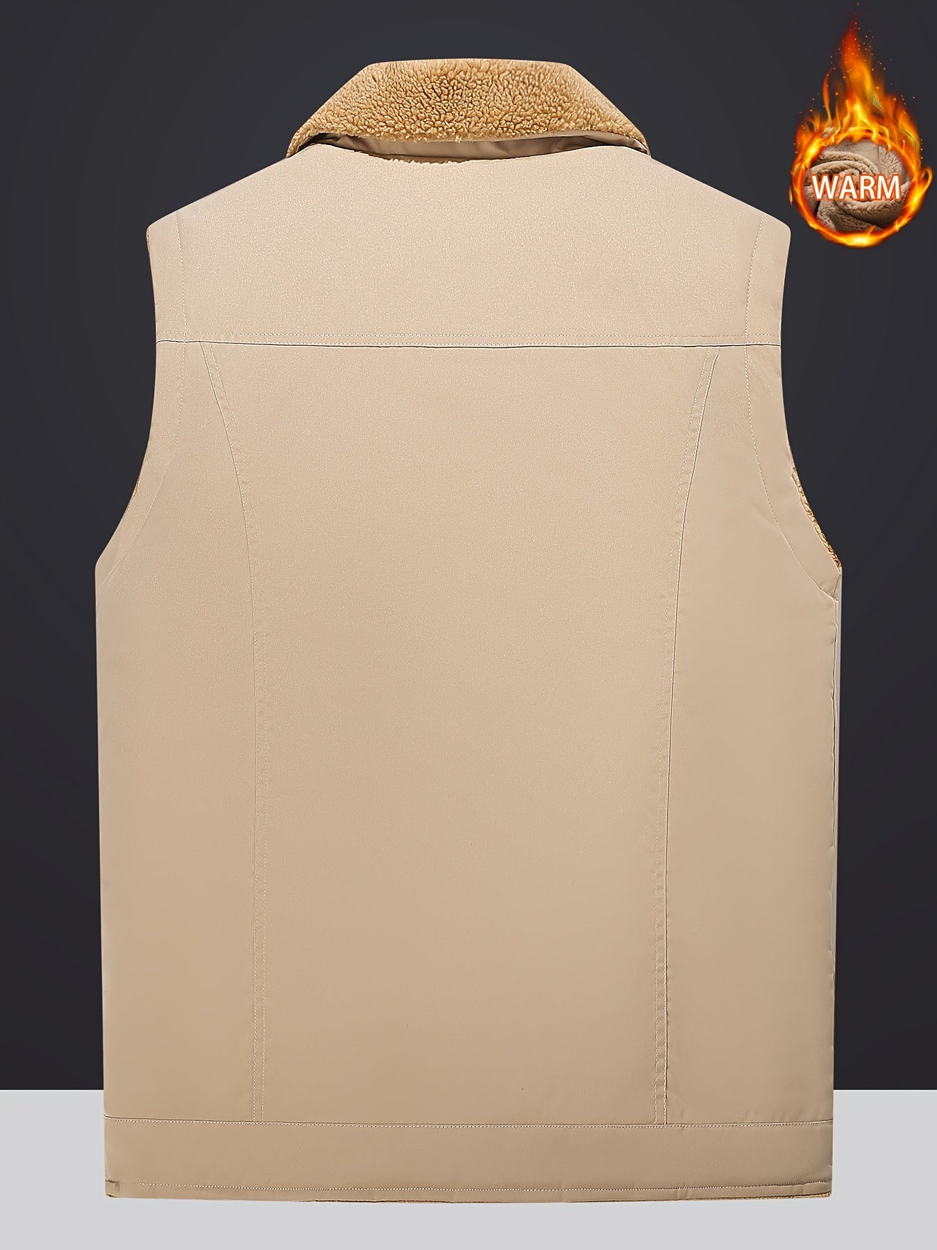 Men's Thermal Lapel Vest for Autumn Winter