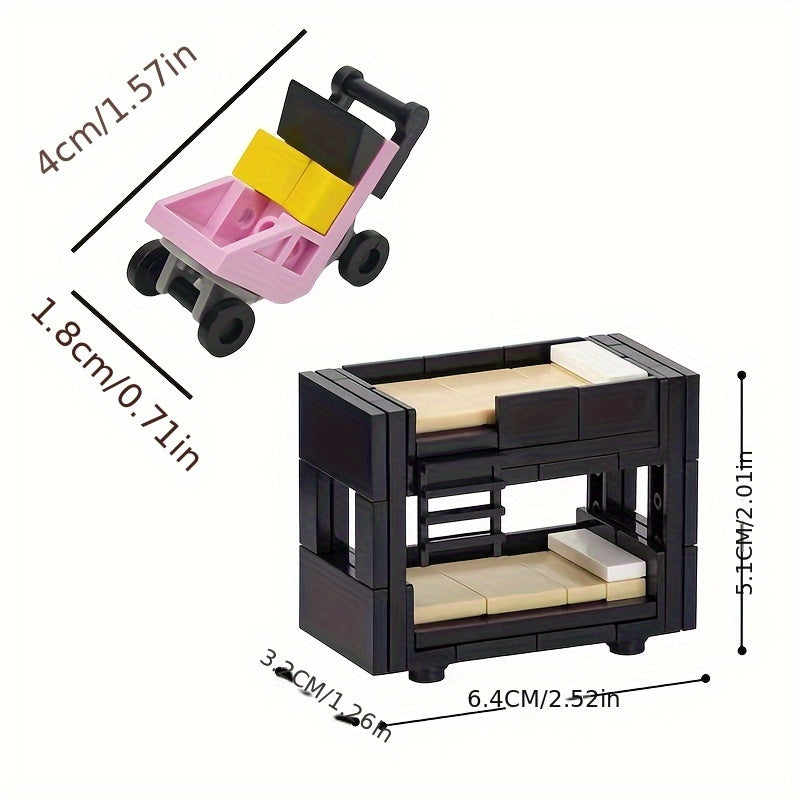 Home Scene Small Particle Building Blocks Set with Accessories