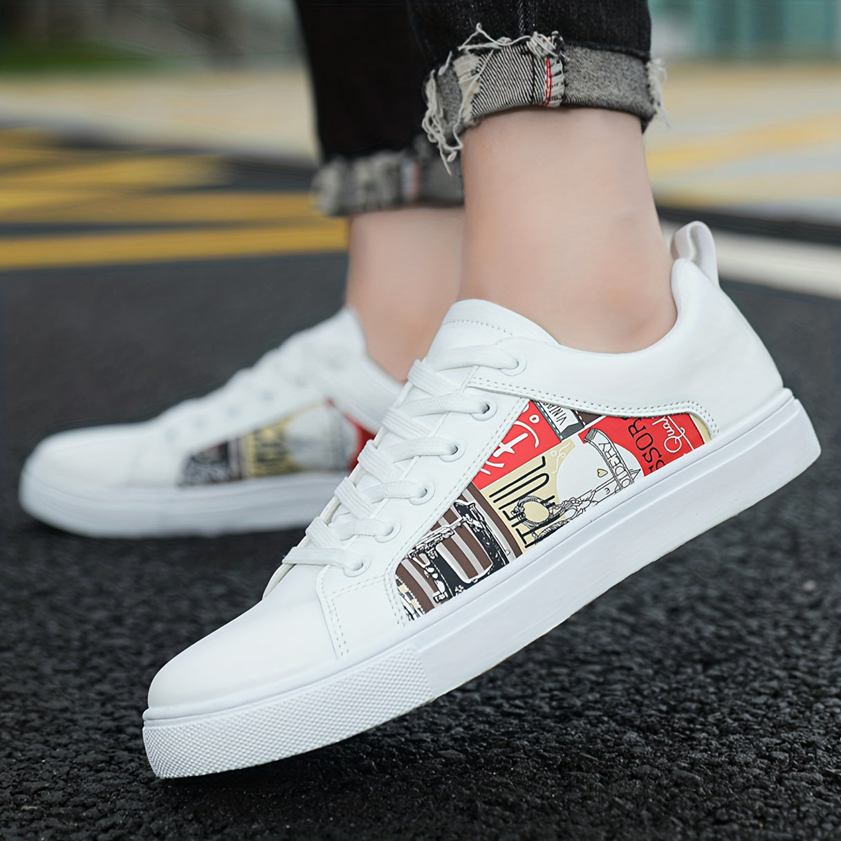 Men's Lace-up Skate Shoes with Good Grip - Breathable