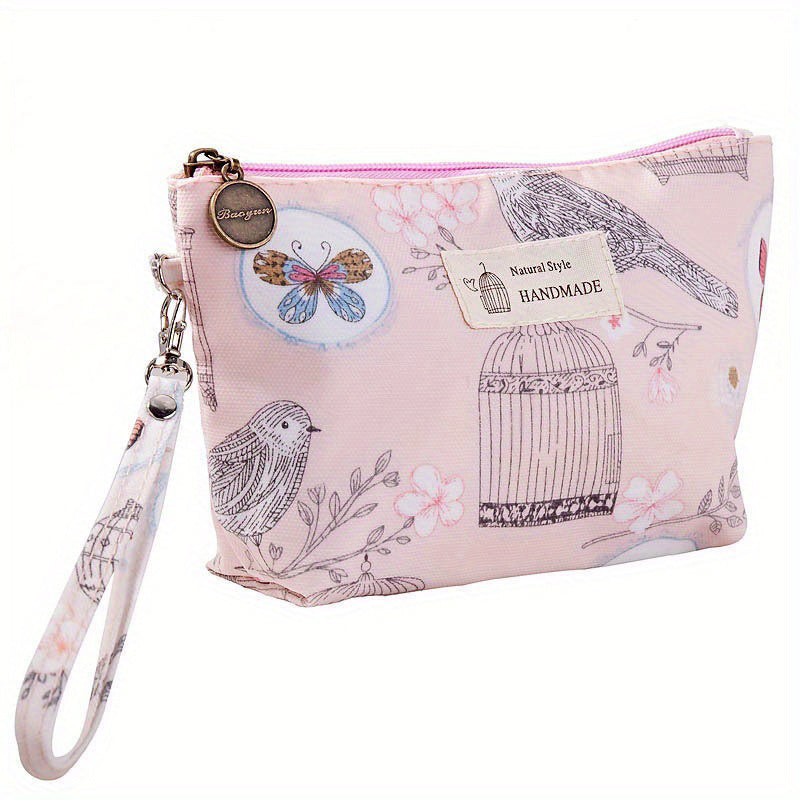 Floral Printed Makeup Bag Waterproof Travel Wash Bag