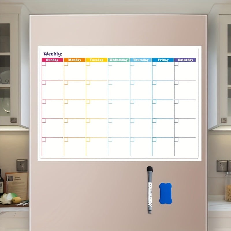 Magnetic A3 Month Planner Refrigerator Sticker Erasable Whiteboard