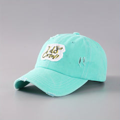 Vintage Ripped Patch Baseball Cap Distressed Dad Hat