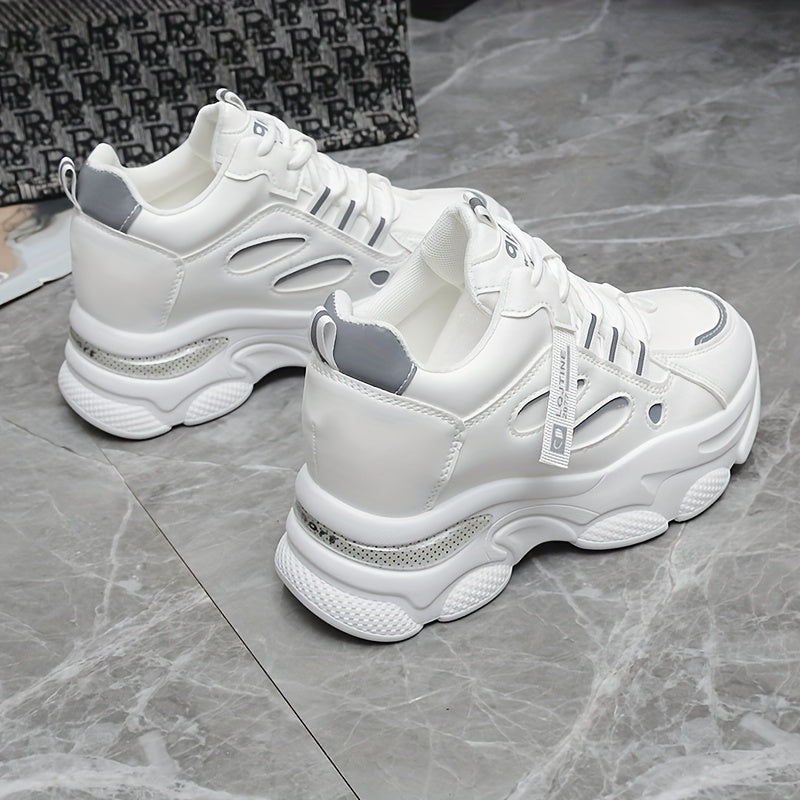 Women's Chunky Platform Sneakers Lace-up Non-slip Dad Shoes