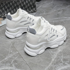 Women's Chunky Platform Sneakers Lace-up Non-slip Dad Shoes