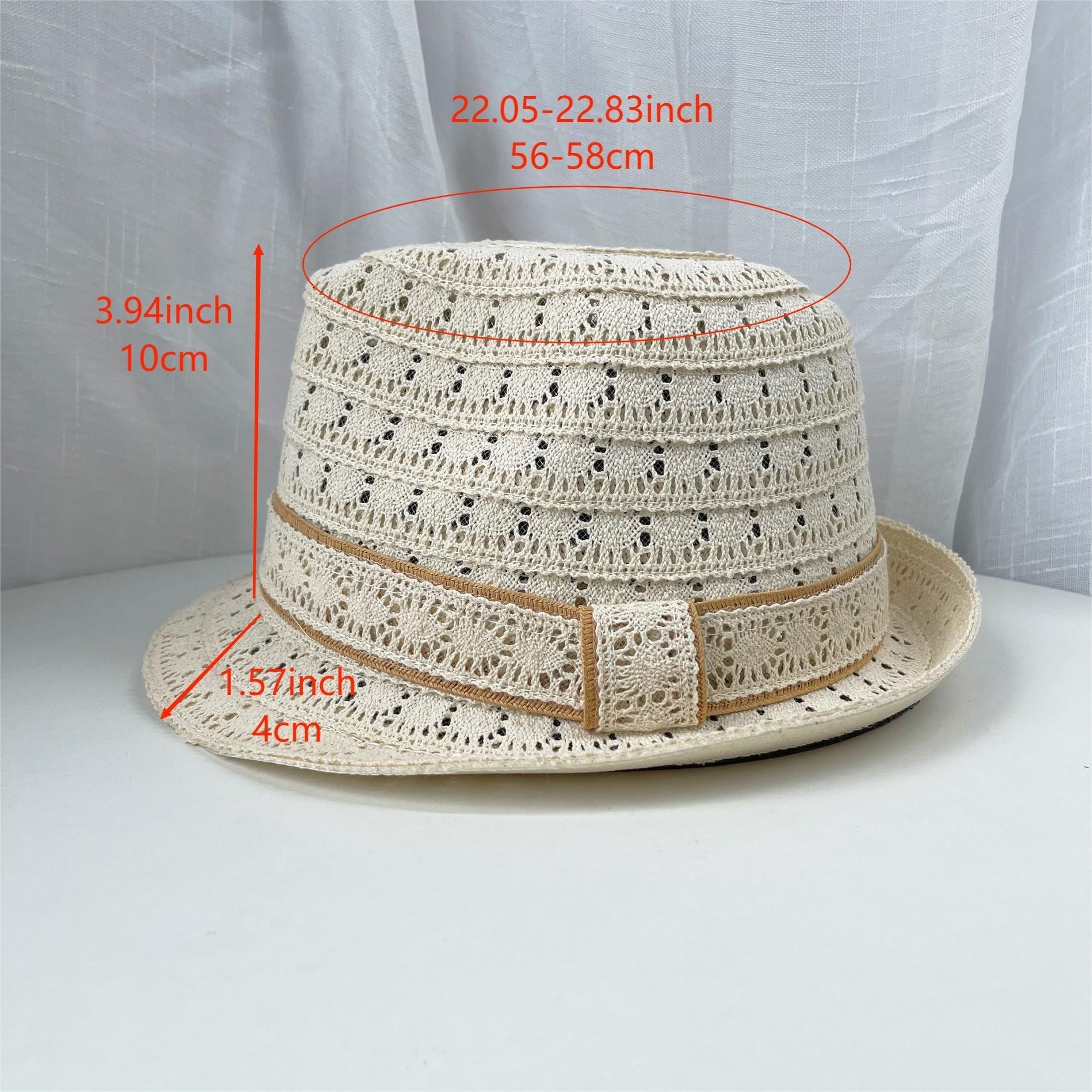 Hollow Out Fedora Cap Solid Rolled Short Brim Jazz Hat Mesh Breathable Sun Hats