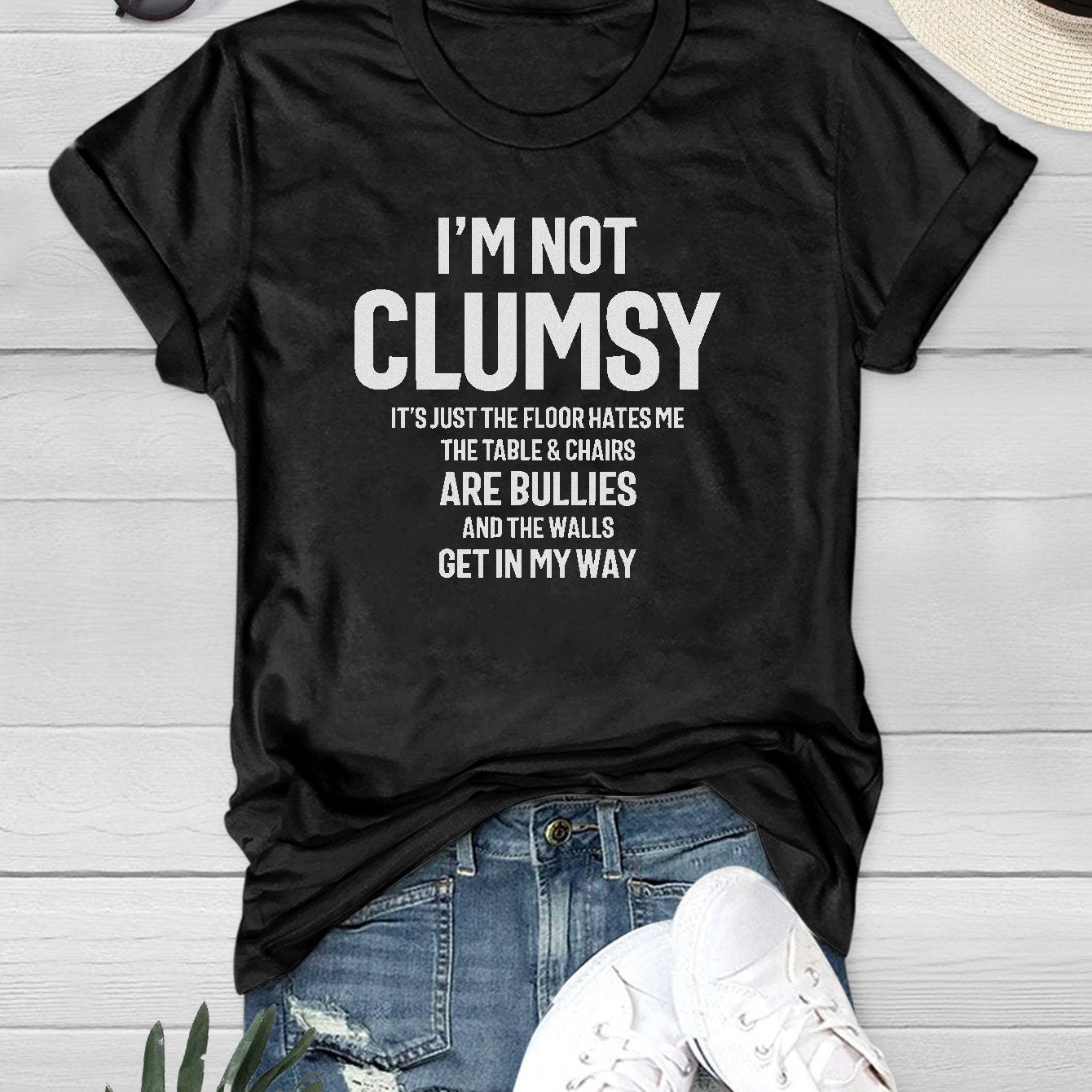Women's Minimalist Slogan Printed T-shirt Short Sleeve Crew Neck Casual Top
