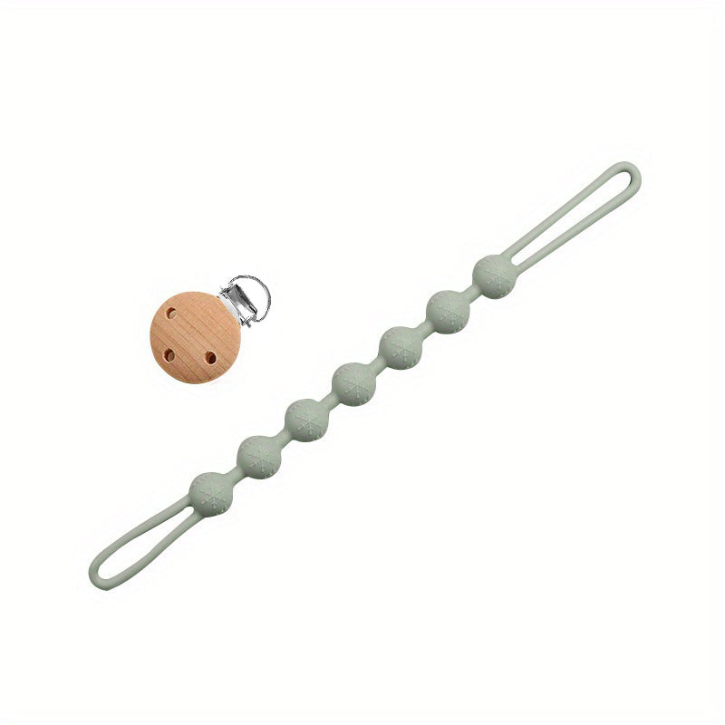 1pc Silicone Pacifier Holder With BPA Pacifier Chain For Teether Toys