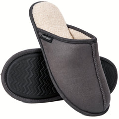Men's Memory Foam Slippers with Sherpa Lining