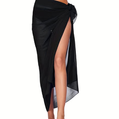 Solid Beach Wear Sarong Skirt Women's Clothing