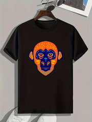 Chimpanzee Print Men's Graphic Tee for Summer