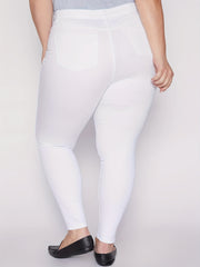 Button Fly High Stretch Skinny Jeans