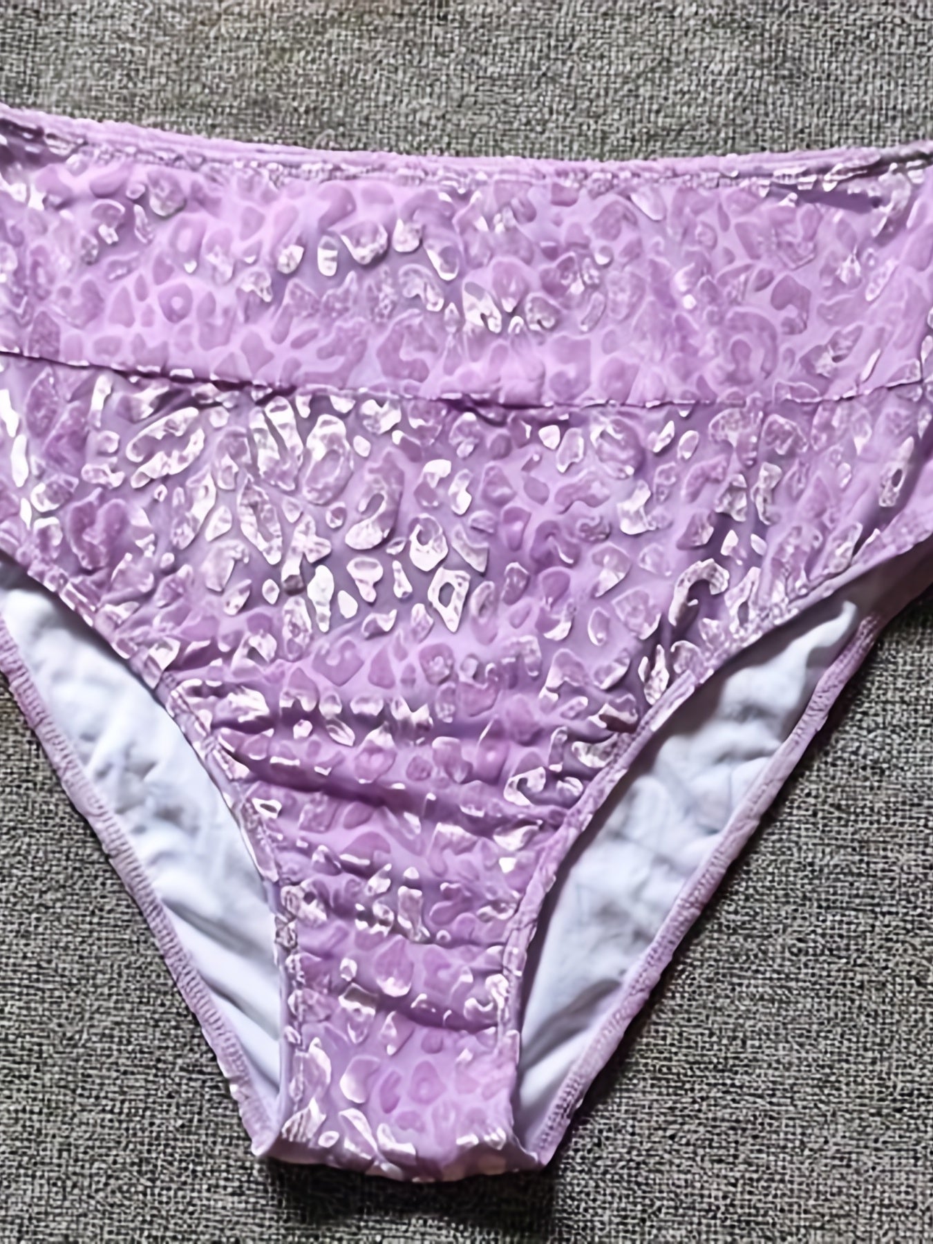 Leopard Longline Bra & Underwear Swimsuit Set