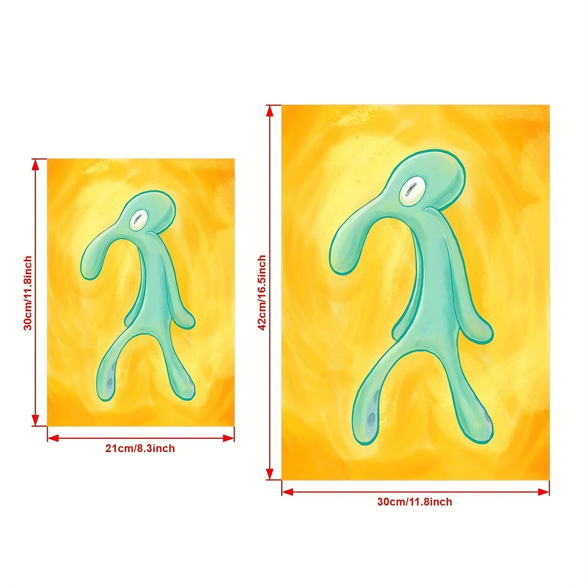 Squid Painting Print Abstract Wall Art Canvas Poster