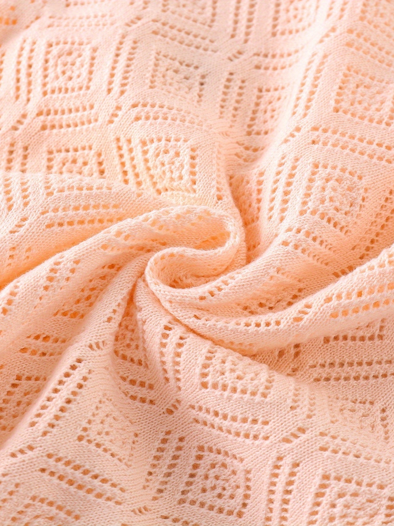 Baby Girls Cardigan Knitted Sweater Long Sleeve Crew Neck Stretch Cotton