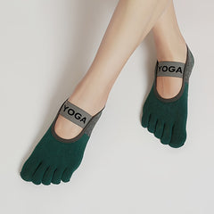 Women's Split Toe Yoga Socks with Non Slip Grip Straps