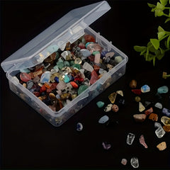100pcs 31g Stone Flake Crystal Loose Beads Hole Drill Jewelry Making DIY
