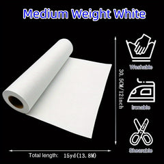 Iron-On Fusible Interfacing Non-Woven 12in x 15yd