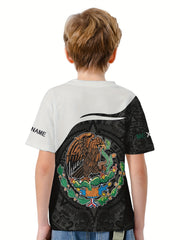 MEXICO Flag 3D Print Boy's Casual Tees Short Sleeve Comfy T shirt Kids