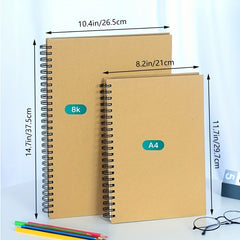 A4 8K 16K Sketchbook 60 Sheets 98 Lb 160 Gsm Spiral Bound Acid Artist Sketch