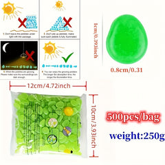 100pcs 500pcs Bag Glow In The Dark Pebbles Magical Garden Aquarium Landscaping