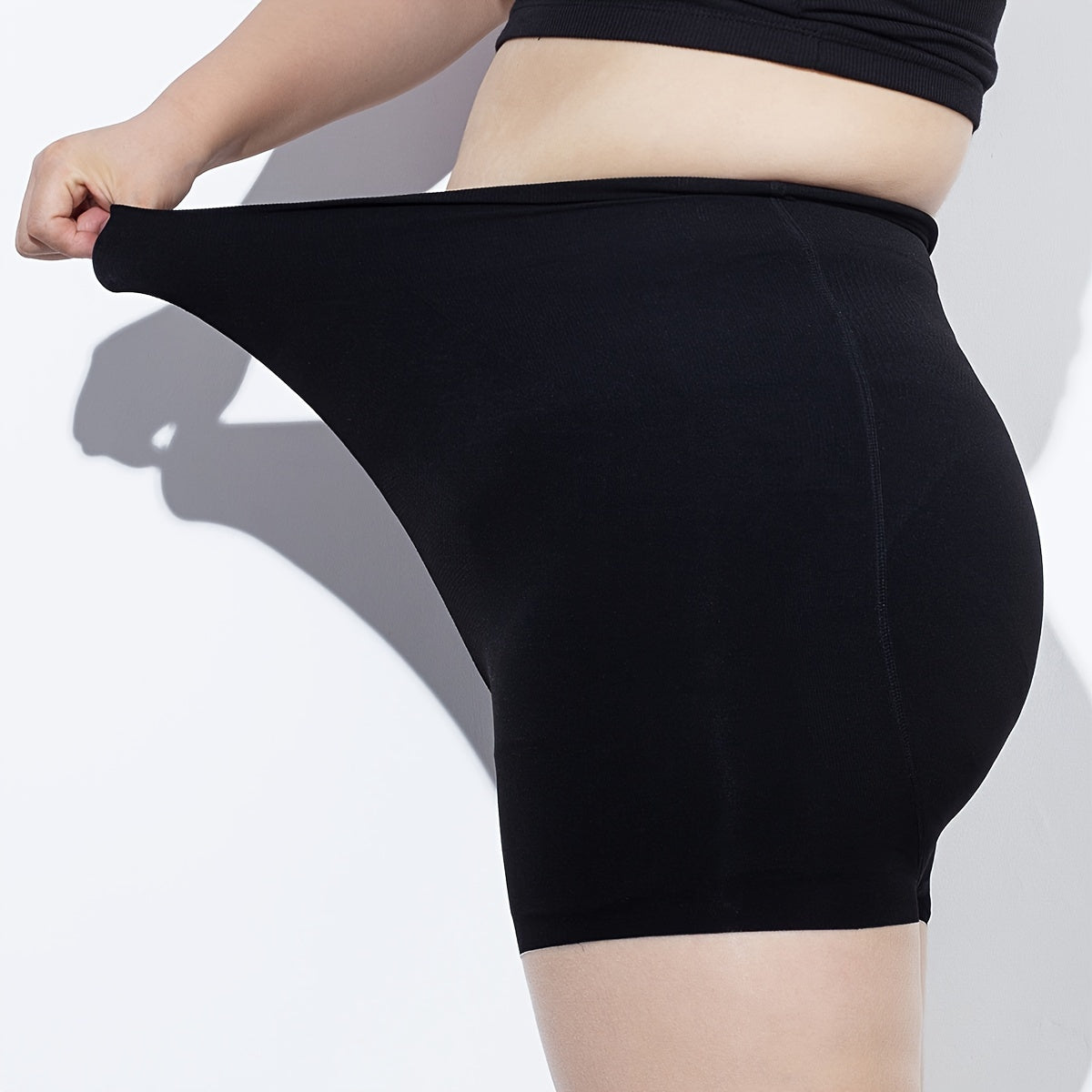 Plus Size Colorblock Cat Print Tights Tummy Control High Rise Footed