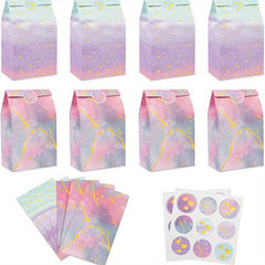 12pcs Pink Princess & Mermaid Unicorn Party Favor Bags for Girls