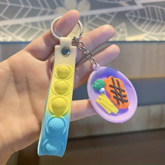 Cartoon Kitchen Keychain Steamer Bag Pendant Student Keychain