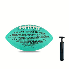 Engraved Football Size 9 Grandson Grandpa Grandma Christmas