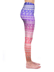 Gradient Print Skinny Leggings Stretchy High Waist Yoga Leggings