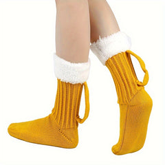 Men's Beer Shape Crew Socks Fleece Lined Casual Unisex Outdoor Winter Fall
