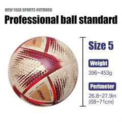Size 5 Soccer Ball Durable Competition Football