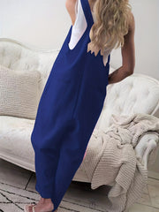Sleeveless Overall Jumpsuit Casual Wide Leg Jumpsuit