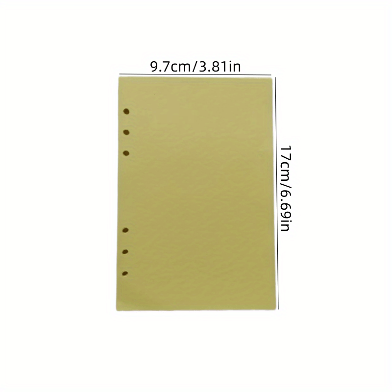 Colorful 6 Hole Ruled Blank Refills Inserts For Leather Journals 40 Sheets