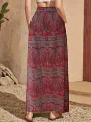 Elastic Waist Maxi Skirt for Women