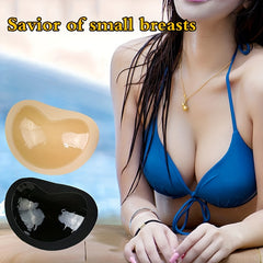 2pcs Silicone Bra Pads Invisible Sponge Bikini Gathered Pa