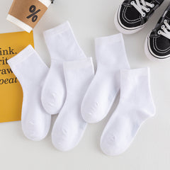 Toddler Boys Girls Solid Socks 5pairs