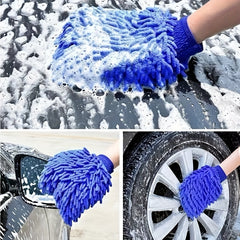 Chenille Microfibre Paint Gloves Car Cleaning Tool