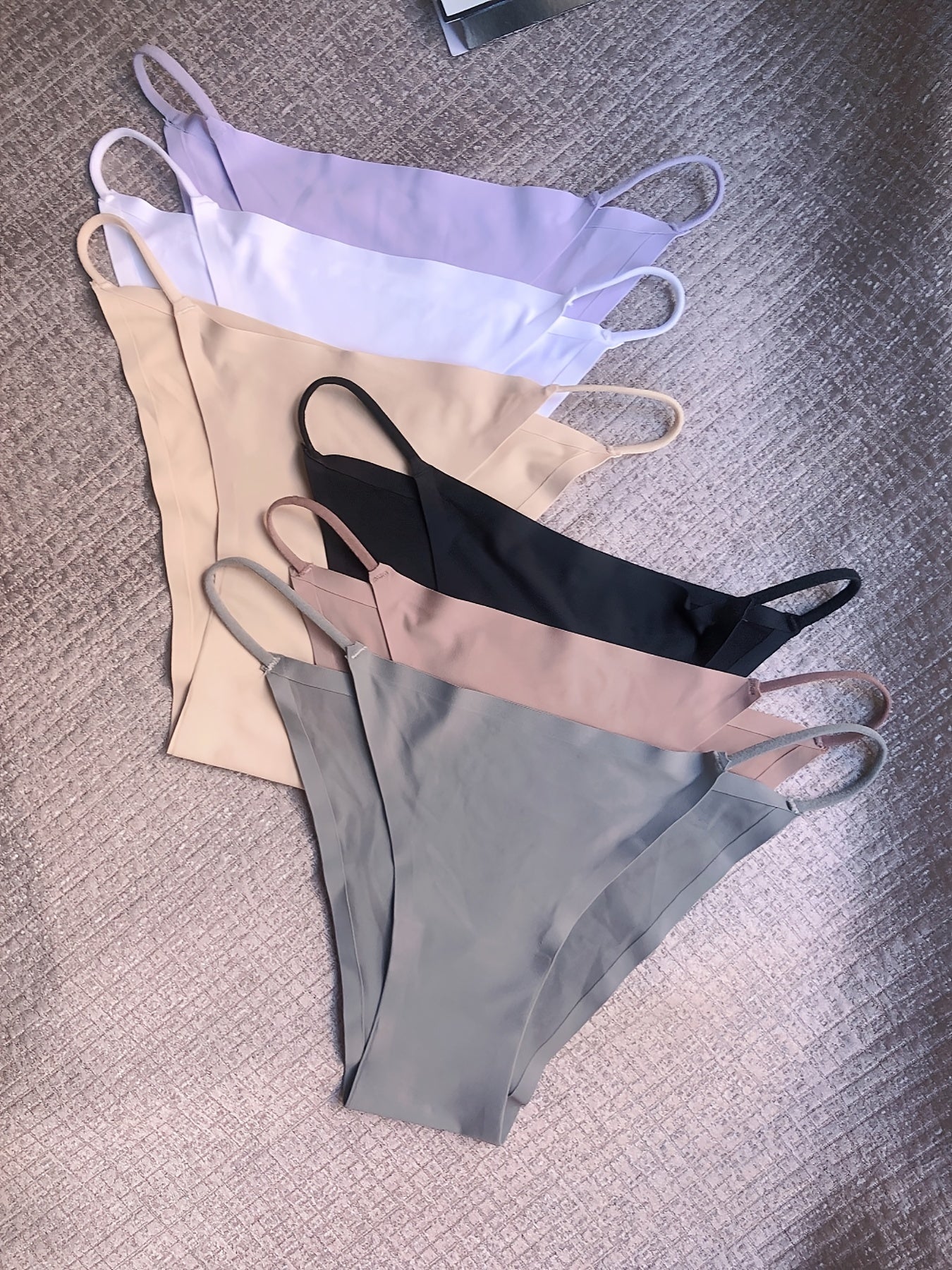 6 Pcs Seamless String Bikini Panties Low Waist Thin Band Women's Lingerie